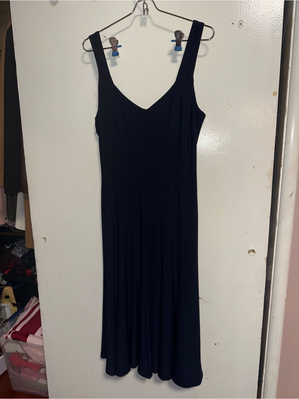 American Living Black Sleeveless Midi Dress